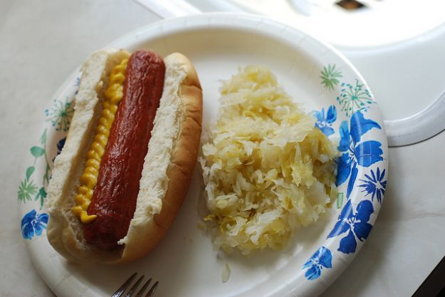 Hot dog con crauti