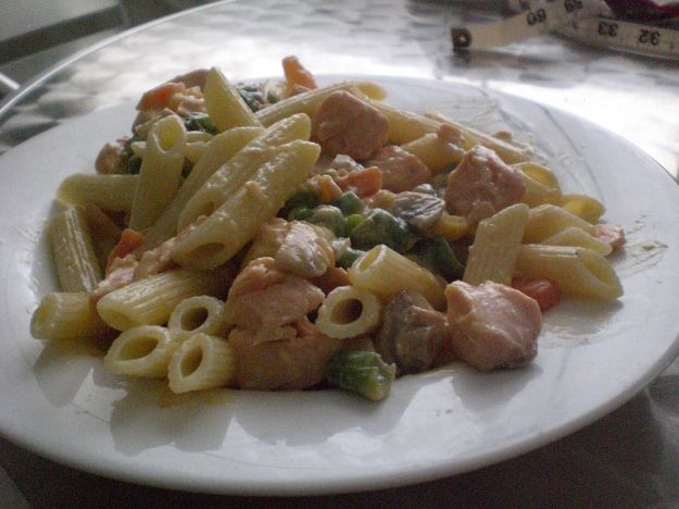 rigatoni vedrure panna e pancetta
