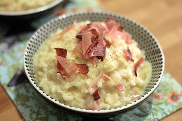 risotto al prosciutto e formaggio asiago