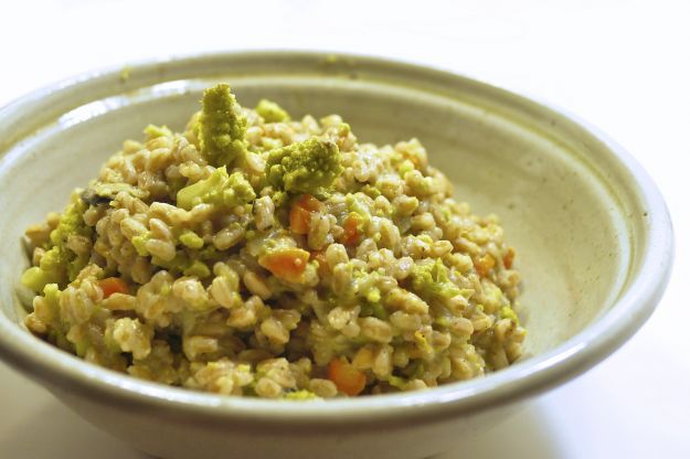 risotto con broccoletti e pancetta