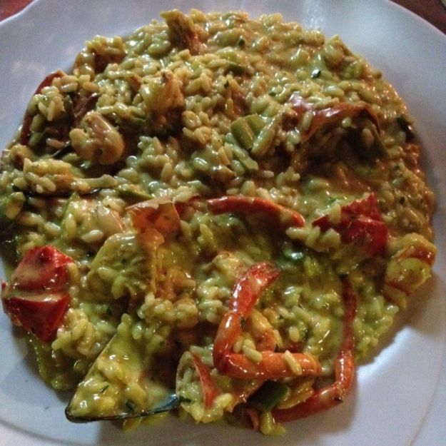 risotto gamberi e asparagi