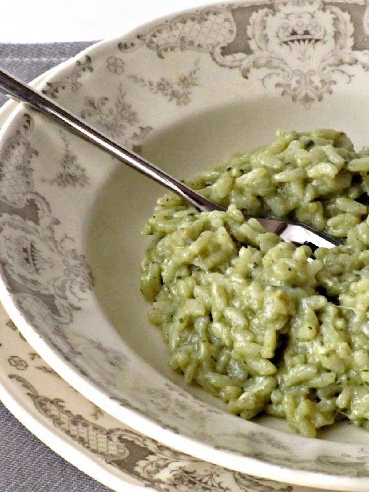 Risotto verde con ricotta e spinaci