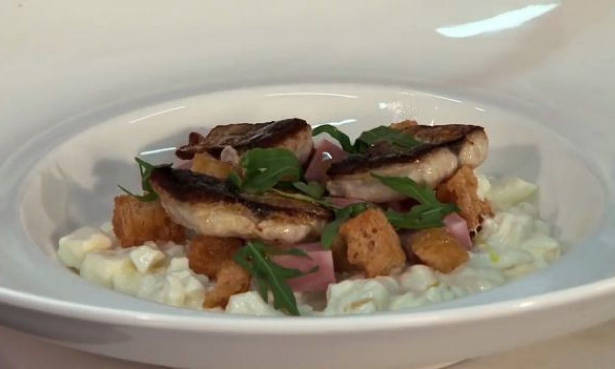 Sgombro con burrata e salsa di fichi d’india