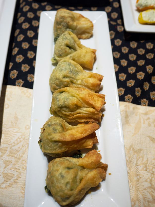 rustici con carciofi e piselli