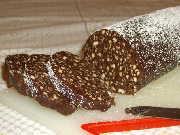 salame al cioccolato con latte condensato