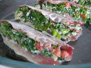 Sarde con lattuga al forno