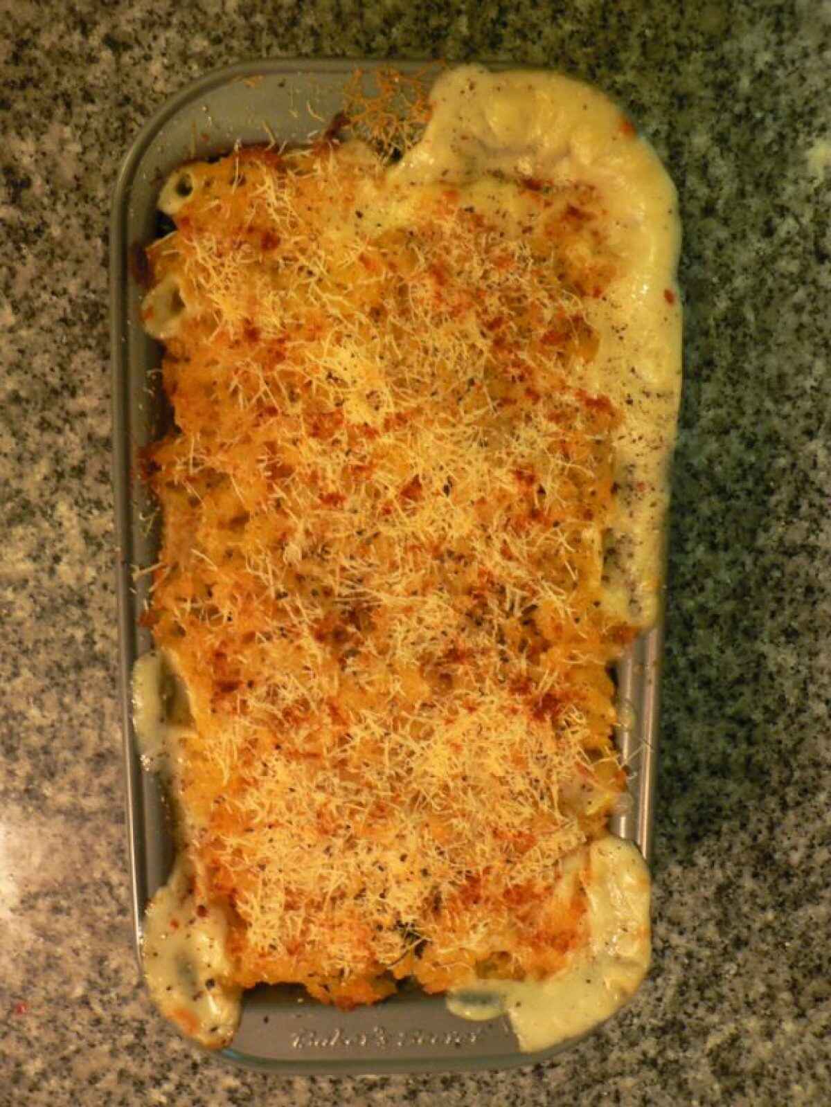 Sformato di riso, pesce persico e scampi
