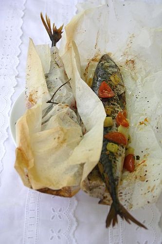 sgombri al cartoccio