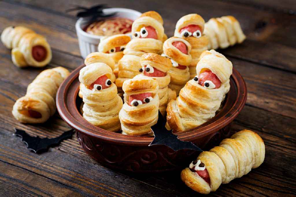 antipasti per menù di halloween per bambini