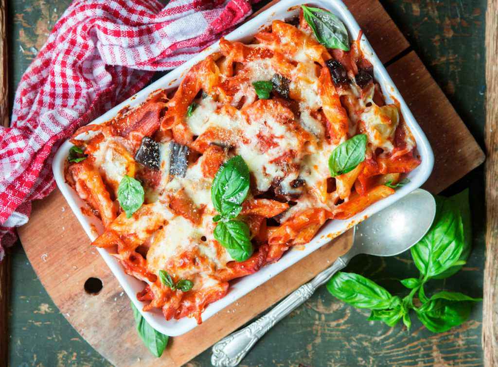 Pasta al forno con melanzane