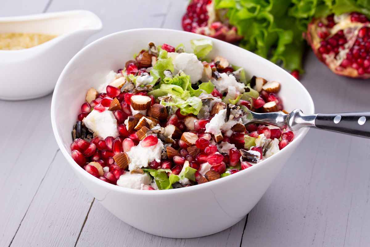 insalata con melograno mennu economico capodanno