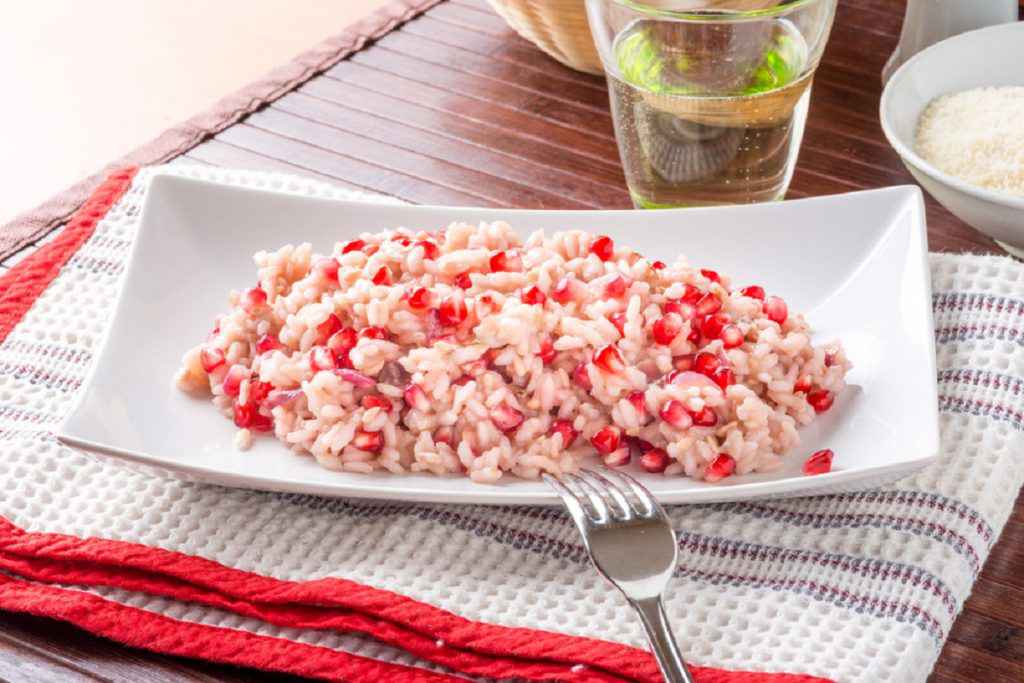 risotto alla melagrana o melograno
