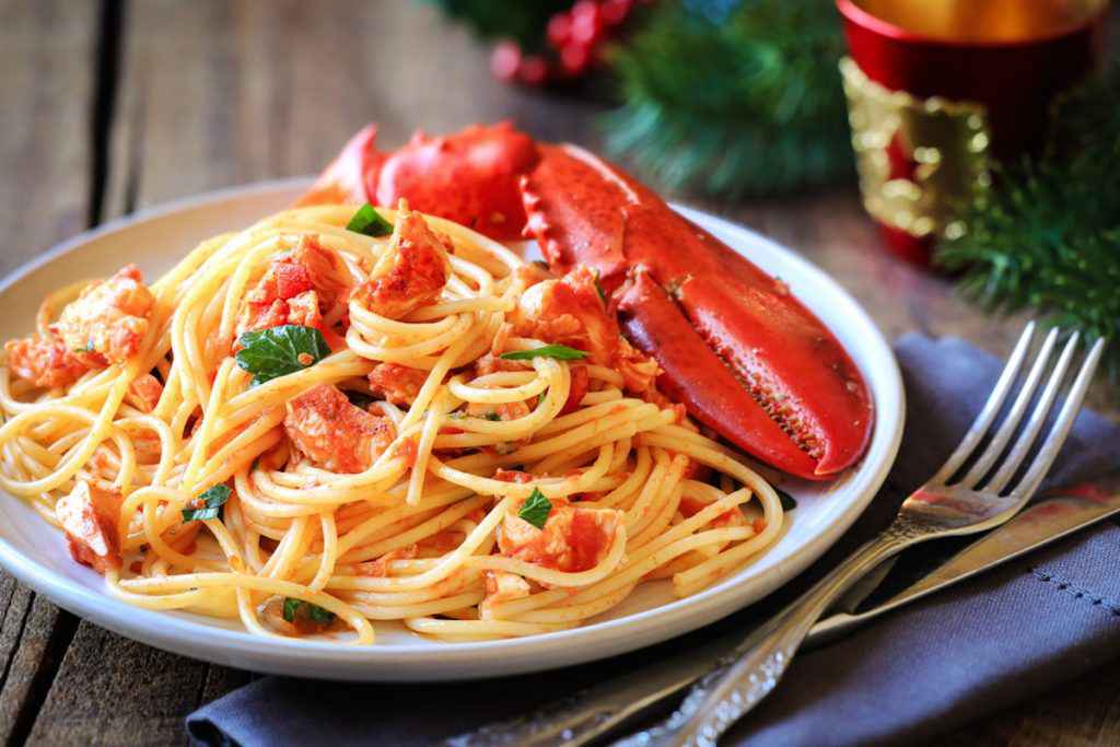 Spaghetti all'astice con pomodorini