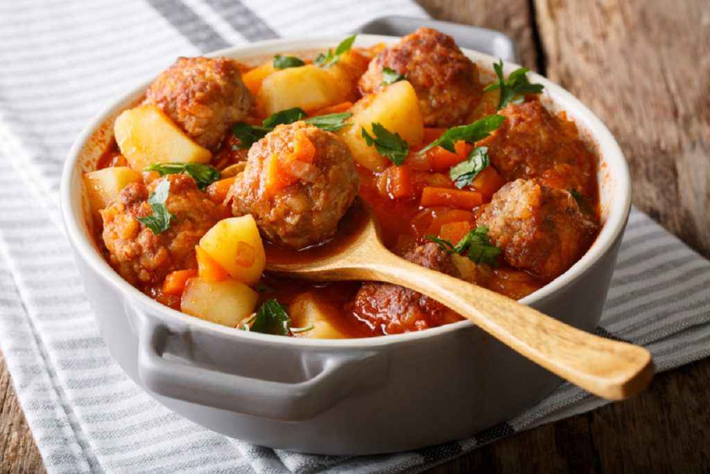 polpette al sugo con patate