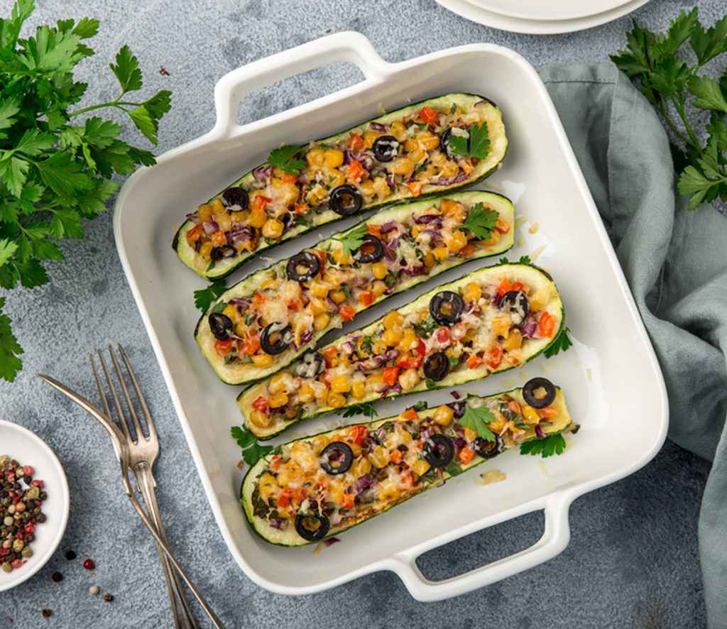 Zucchine ripiene vegetariane