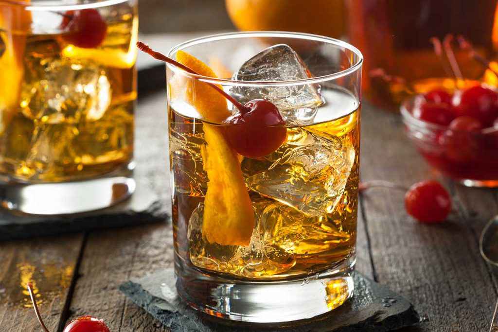 Old fashioned cocktail