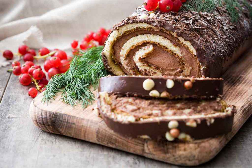 Tronchetto dolce di Natale per il cenone di capodanno