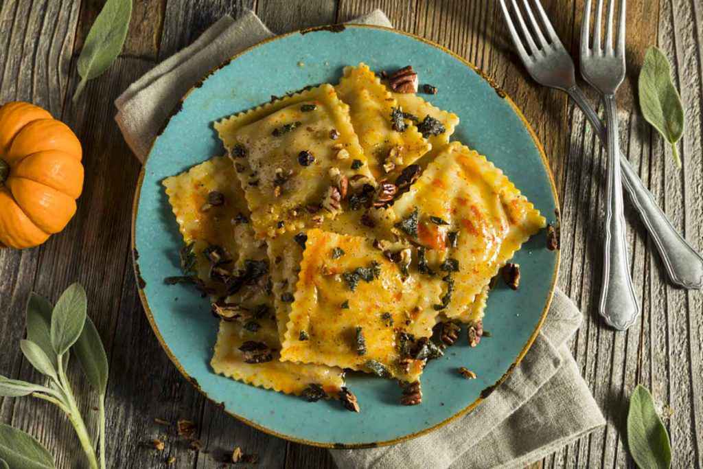 Tortelli con impasto di zucca