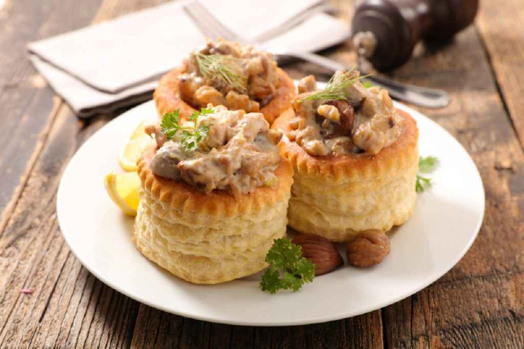 vol au vent formaggio pere e noci