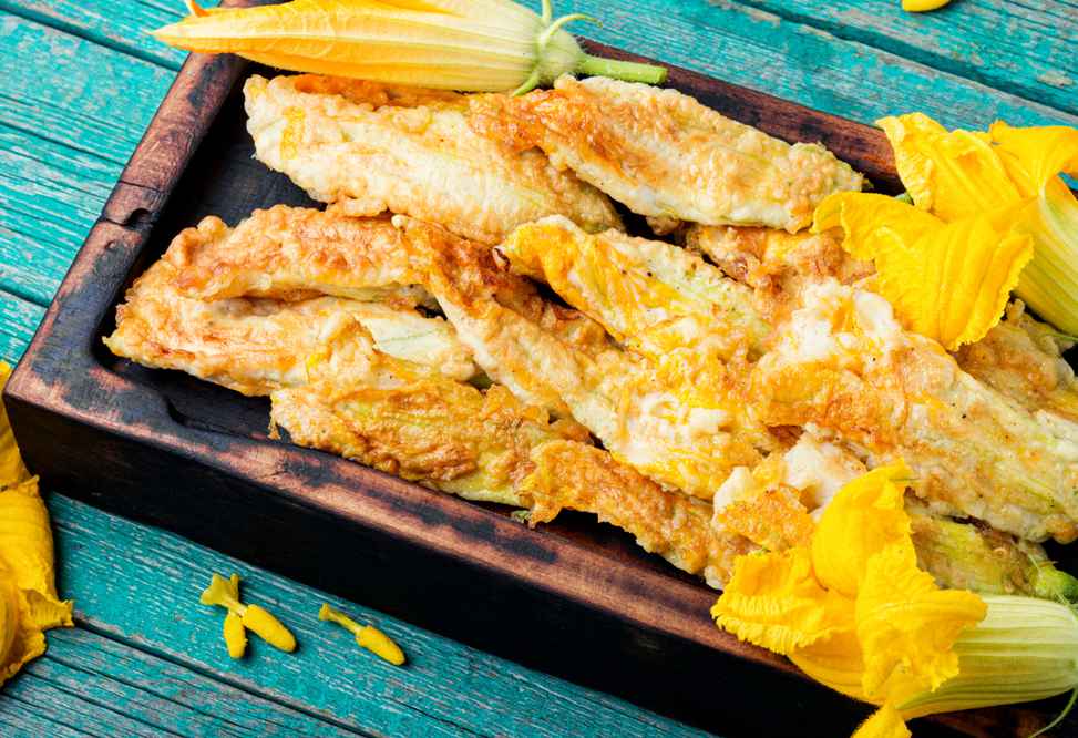 Fiori di zucca in pastella con il Bimby