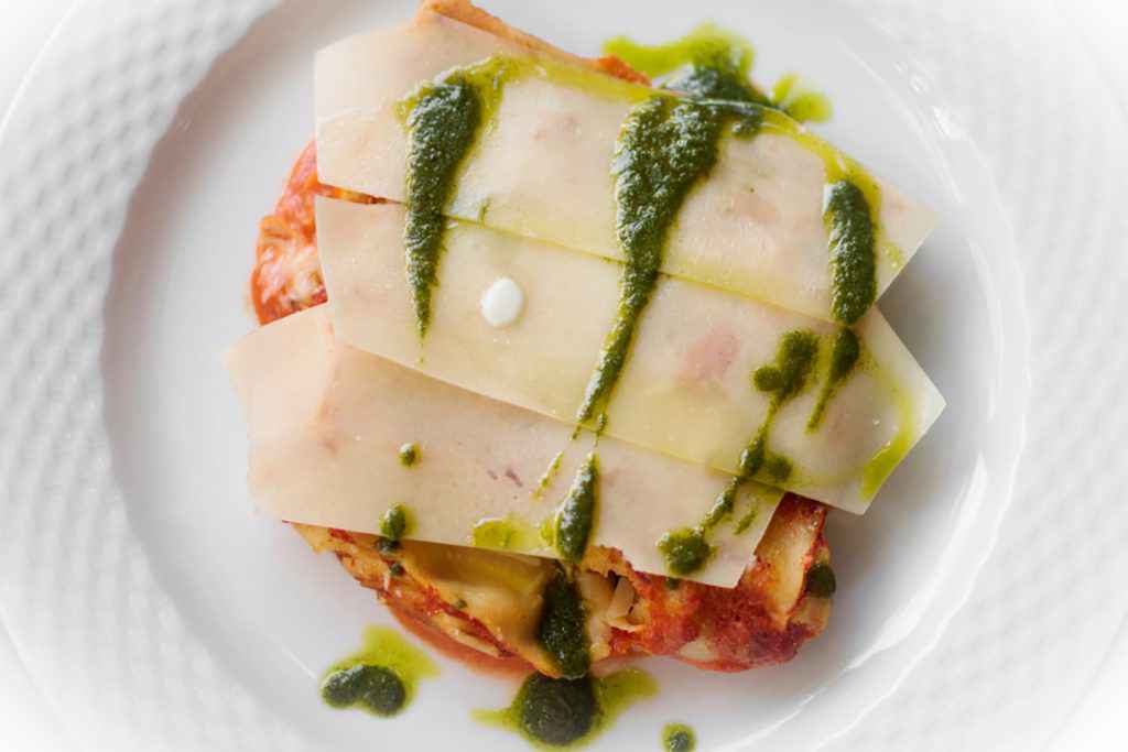 Lasagna estiva caprese