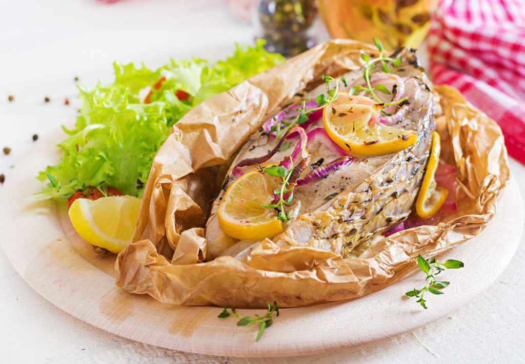 Cena dieta Pesce al forno con limone