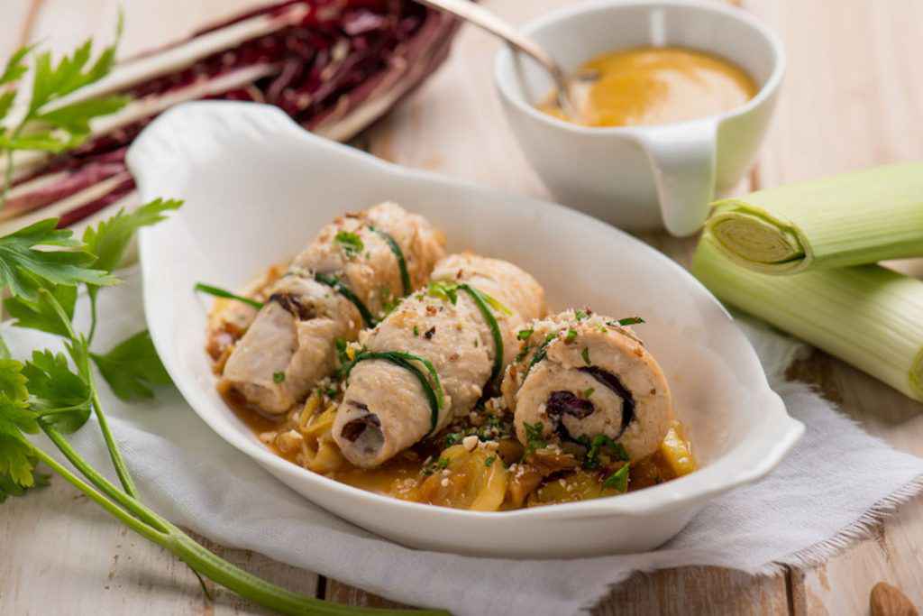 Ricette light da fare con il pollo al forno: gli involtini di pollo