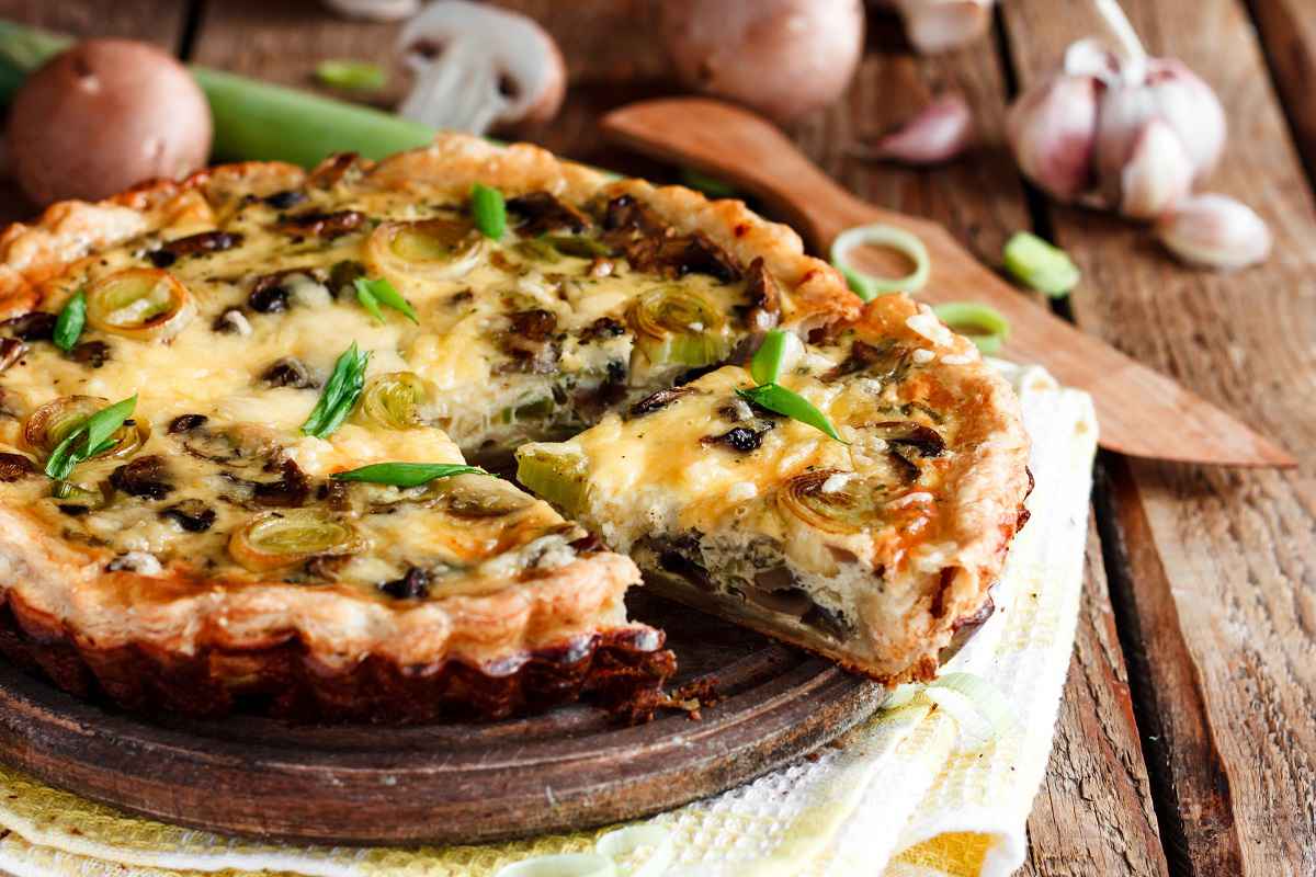 torte salate invernali con funghi e formaggio