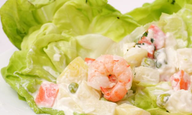 Conchiglie insalata russa pesce