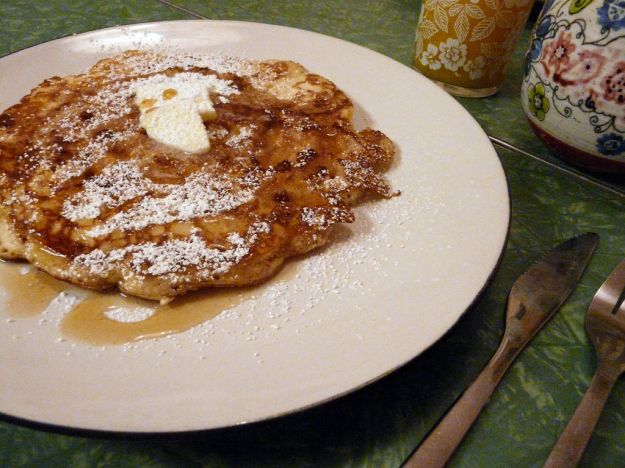 Pancakes di noci e mele