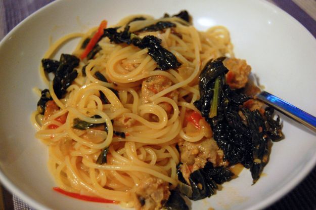 Spaghetti con il cavolo nero