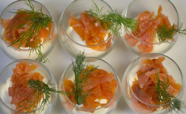 Bicchierini di salmone