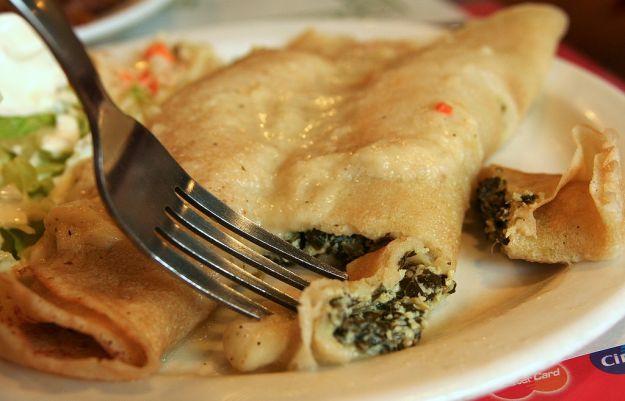 Crêpes agli spinaci e ricotta