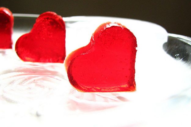 gelatine dolci a forma di cuore san valentino