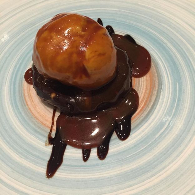 Gelato al caffè con Nutella fusa