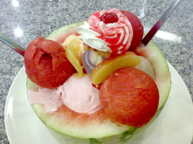 gelato in cestino di anguria