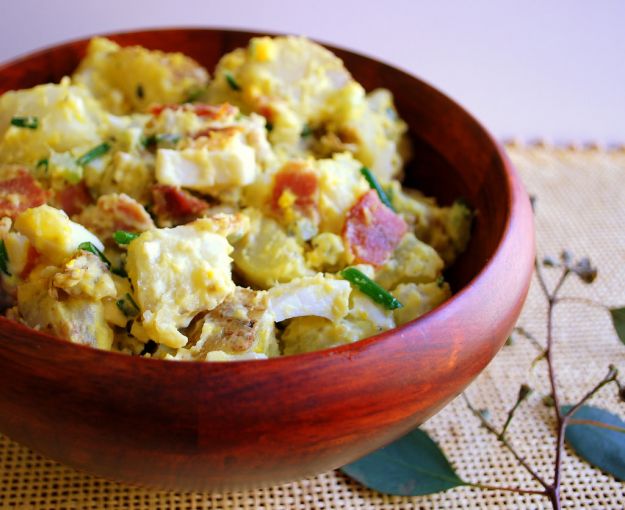 insalata con patate pancetta e cetriolini