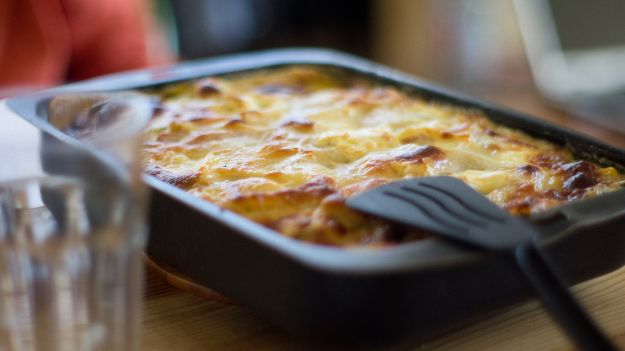 Goat cheese & zucchini lasagna