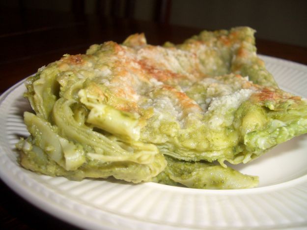 lasagne al pesto e funghi 2