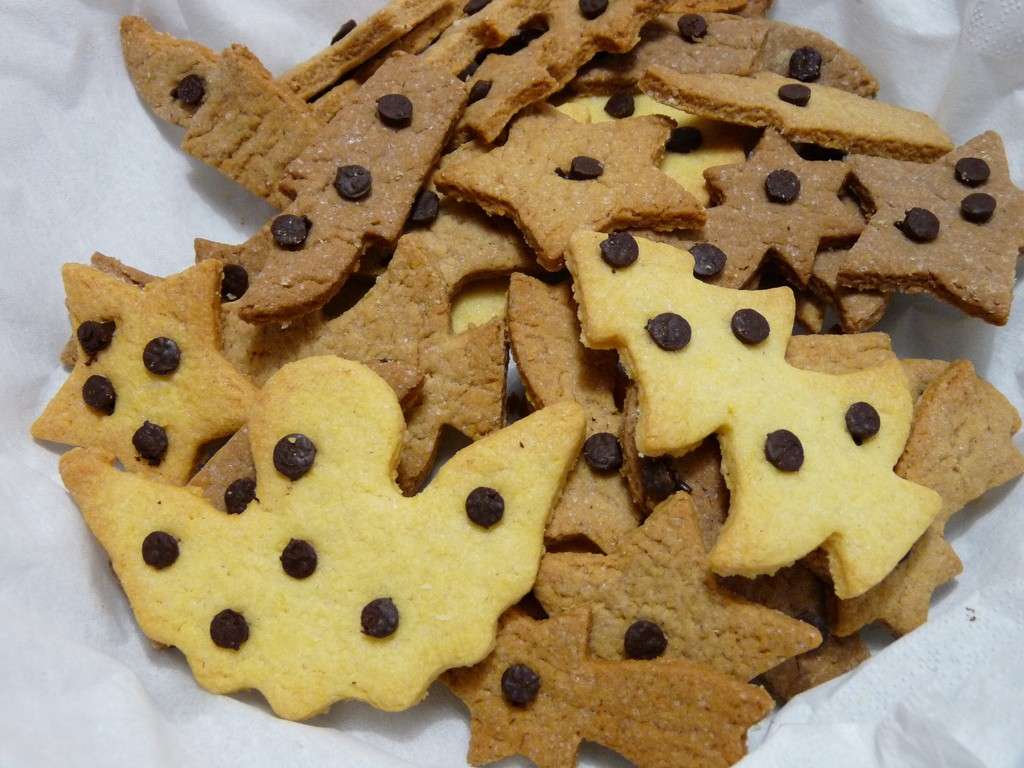 Biscotti di Natale con gocce di cioccolato