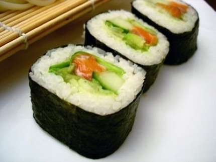 sushi con verdure