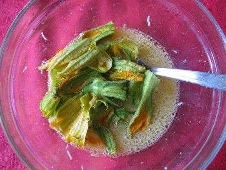 Fiori di zucca nella pastella