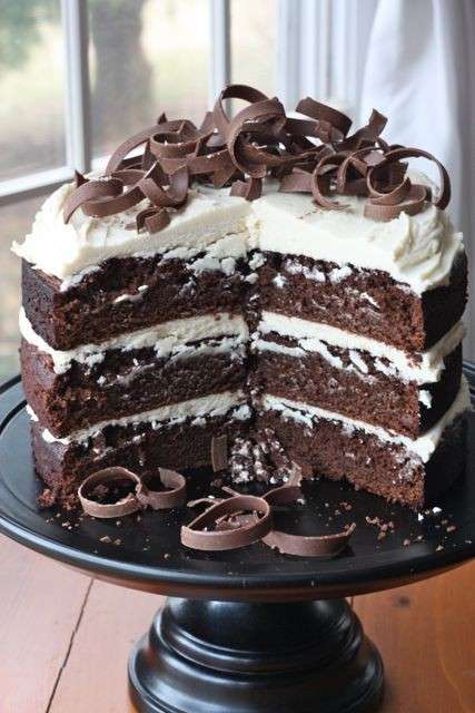 Torta al cioccolato con irish coffee cream
