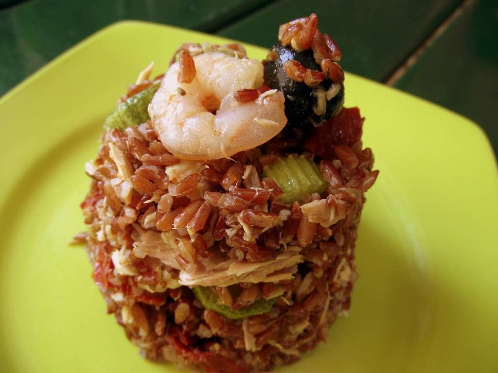 Insalata di riso rosso alla marinara