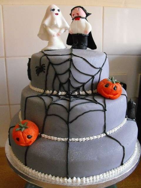 Torta ragnatela per il matrimonio ad Halloween