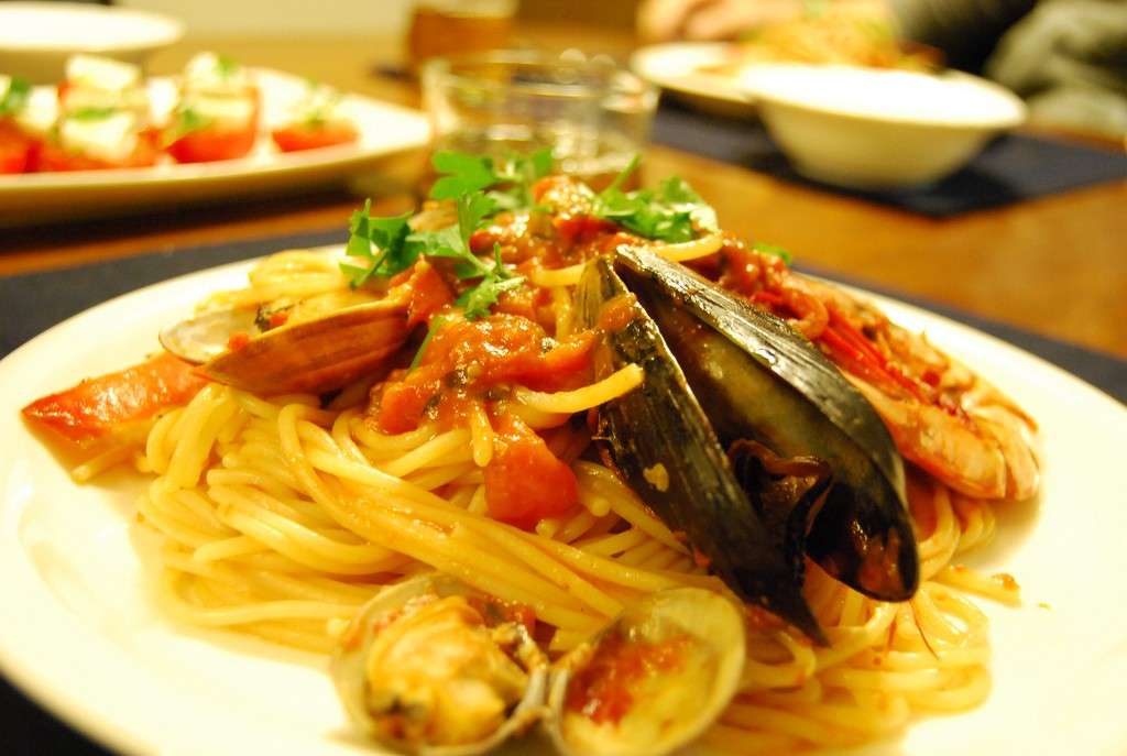 Ricette Pranzo Natale:  spaghetti alla pescatora