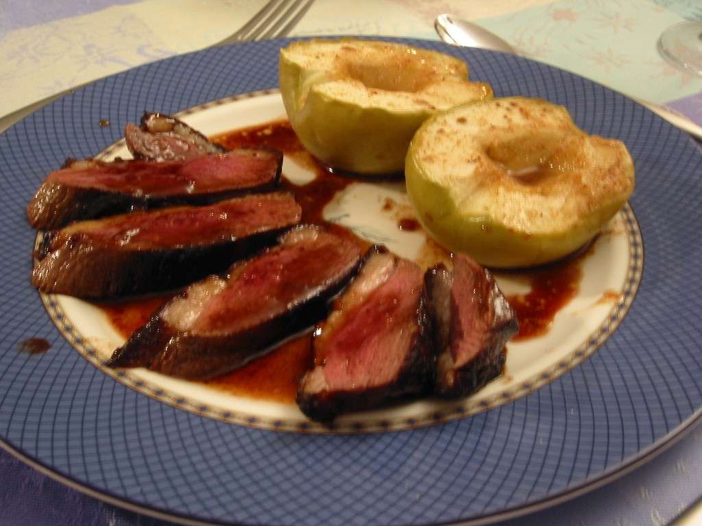 Ricette Pranzo Natale: petto d'anatra alle mele