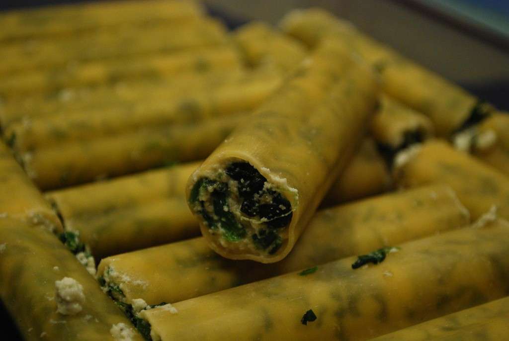 Cannelloni con ricotta e spinaci