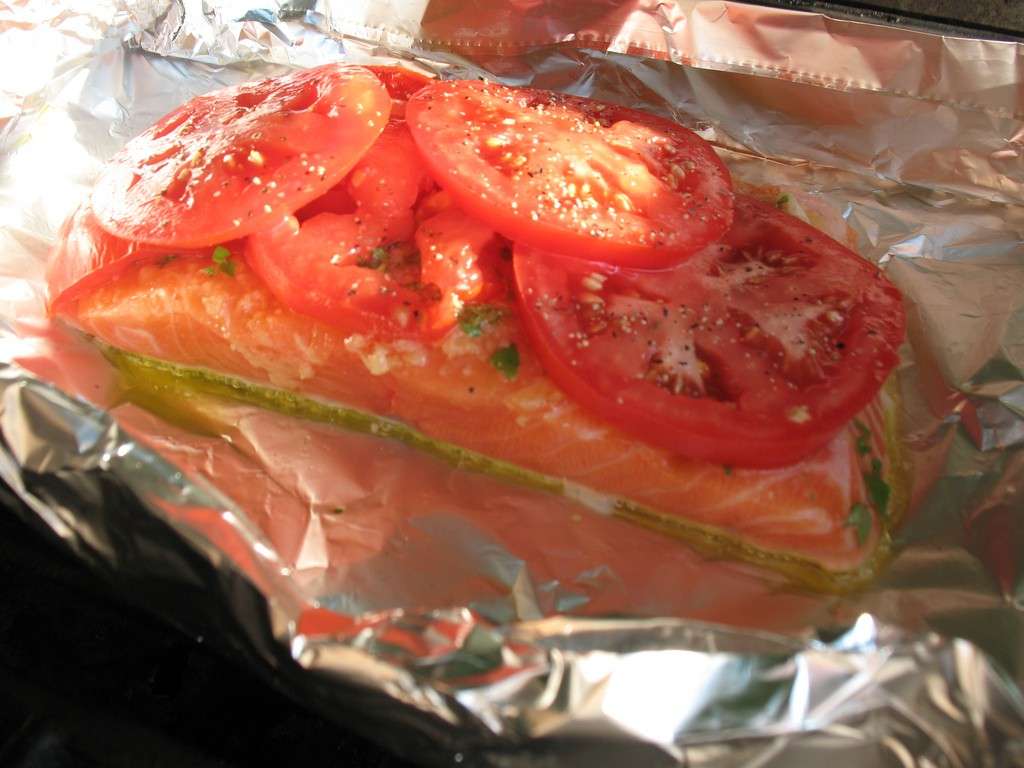 Salmone al cartoccio