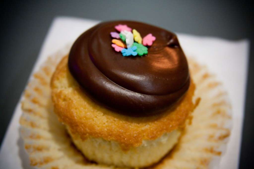 Decorazione cupcake al cioccolato